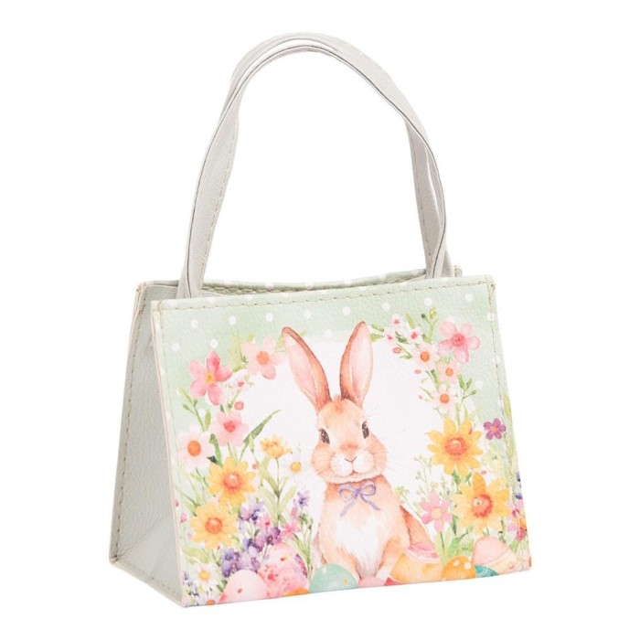 BORSETTA PLASTICA DECORO CONIGLIO CM.13x8x11